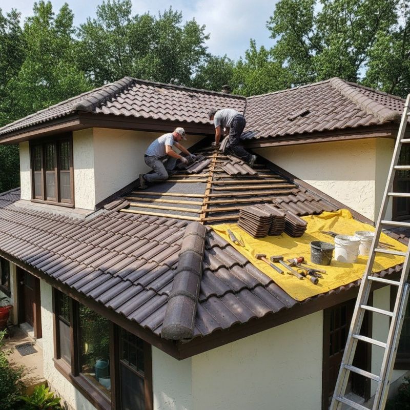 Clay Roof Leak Repair detail